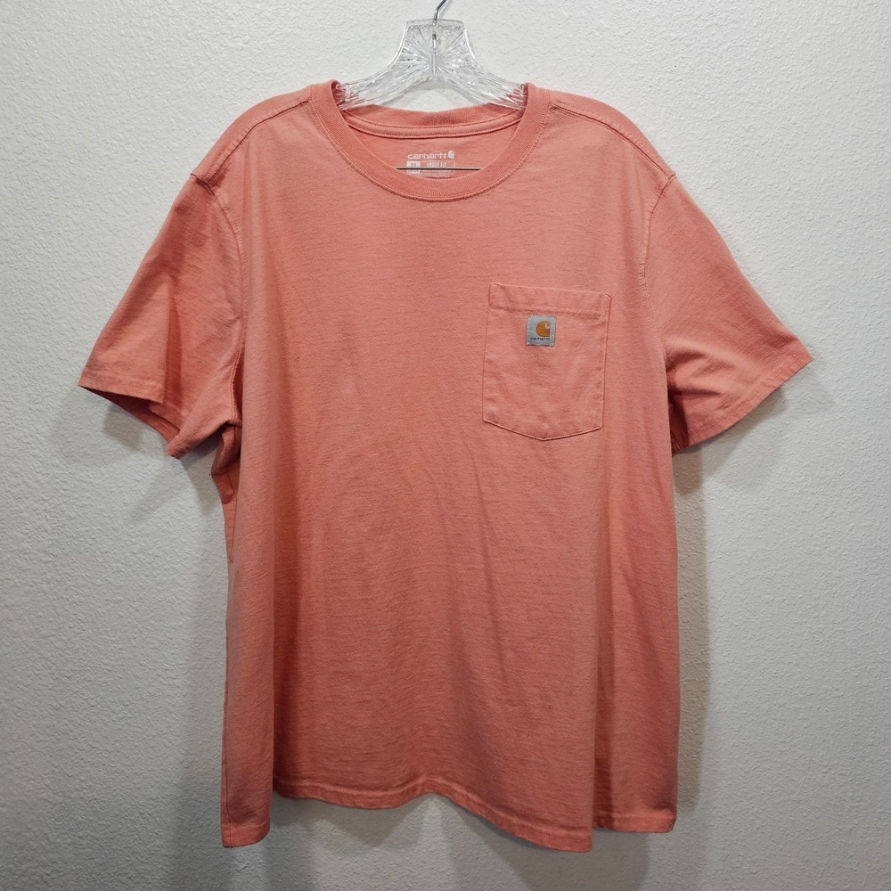 Carhartt Men's Pocket Tee Size XL Light Orange / Peach Color